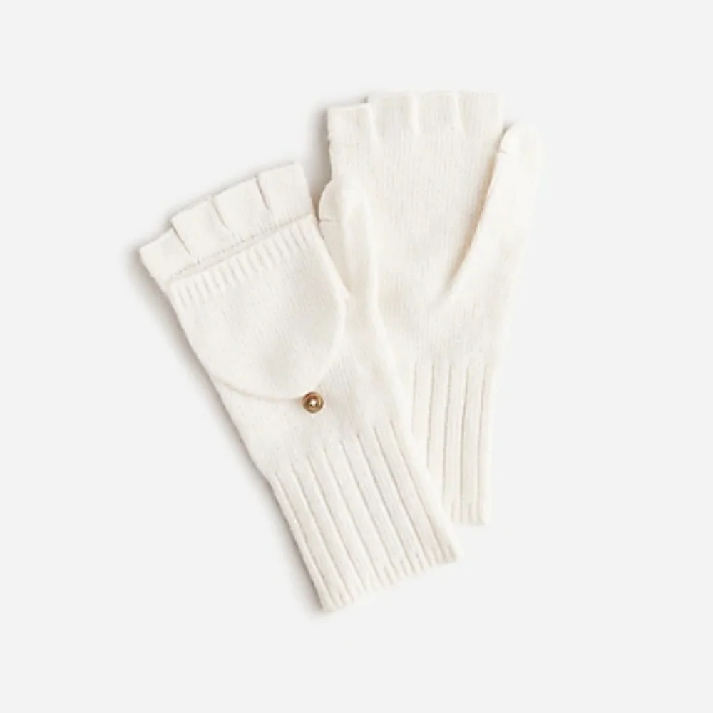 NWT J. Crew Ribbed-Knit Glittens
